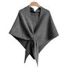 Women Knitted Shawl Wrap Scarf Solid Color Comfortable Cardigan Cape Imitation Cashmere Shoulder Tops Sweater