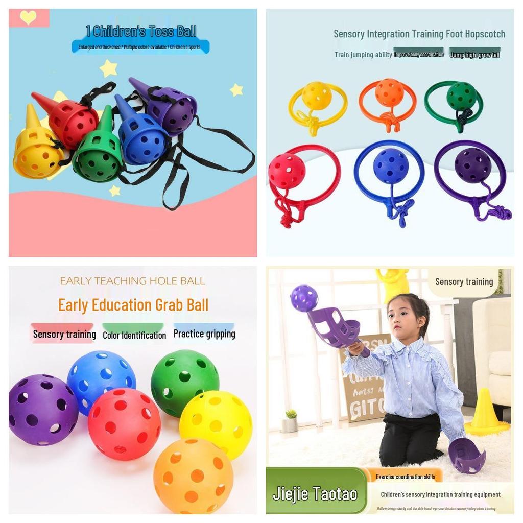 Toddler Sensory Catch Ball: Lemon Bouncing & Multi-hole Design for Early Education
