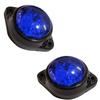 4-Pack Round Blue LED Rear Side Marker Clearance Lights 24V for RV Camper Motorhome Truck Trailer