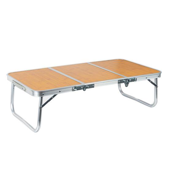 Picknick im Freien Klapptisch Leichte Heavy Duty Aluminium Rahmen Bambus Top Camping Wandern