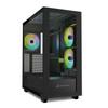 Sharkoon Mid Tower PC Case REBEL C60 RGB Black Compatible with ATXMicro ATXMini-ITX Standards Equipped with 4 ARGB Fans 2-sided Glass REBEL C60 RGB