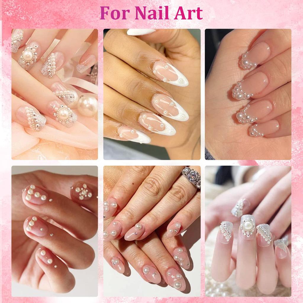 Flat Back Pearl & Rhinestone Face and Nail Art Stickers