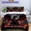 3PC Custom Name "Dragon Castle Fantasy Art" Bedding Set Printed Bedding Set Duvet Cover Closure Includes 1 Duvet Cover & 2 Pillowcases for All Seasons