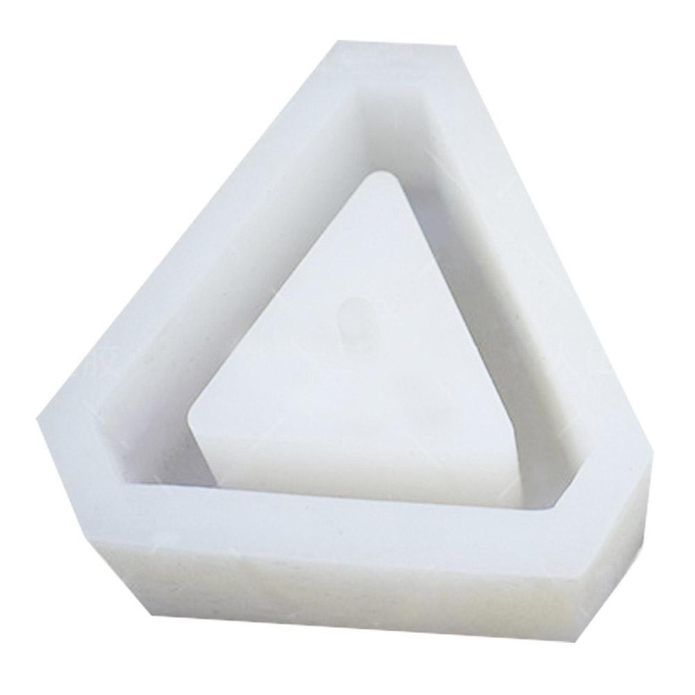 

Triangular Silicone Mold Cactu Succulent Plant Flower Pot Mould DIY Cement Clay Craft white#1