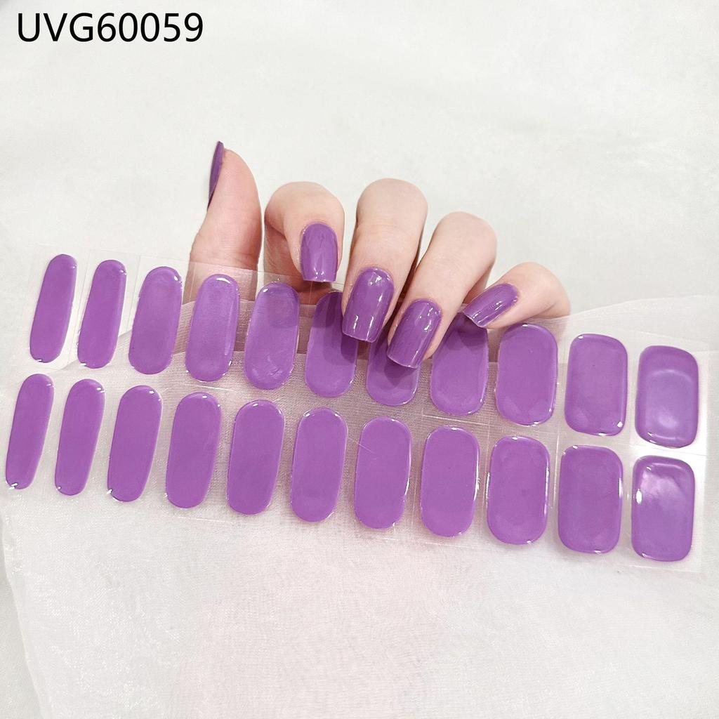 Transparent Nude UV Gel Nail Art Stickers: Semi-Cured, Semi-Baked Manicure Sheets
