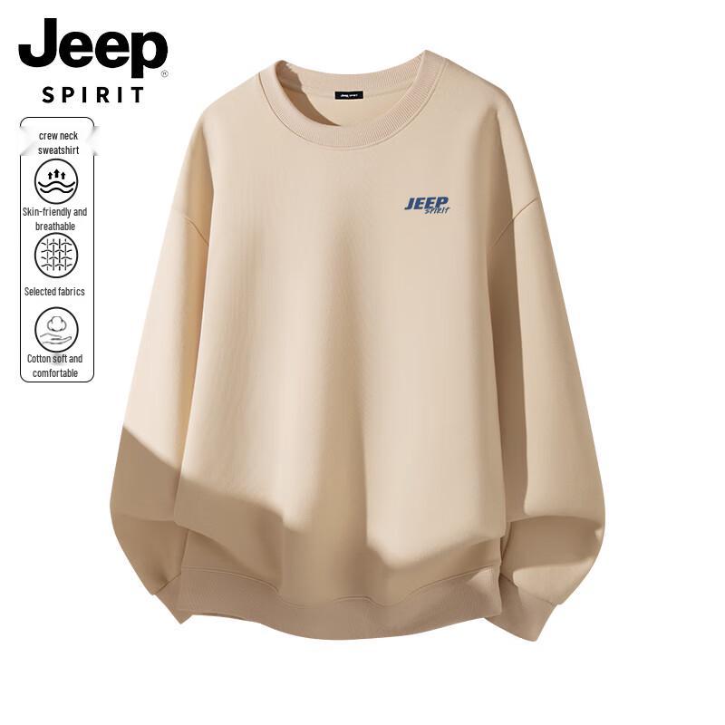 JEEP SPIRIT Men's Casual Crewneck Long-Sleeve Sweatshirt