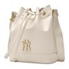 New MLB Blended Material Bucket Bags Crossbody Bag, Shoulder Bag Regular Women's White 7ACRMD65N-50CRM