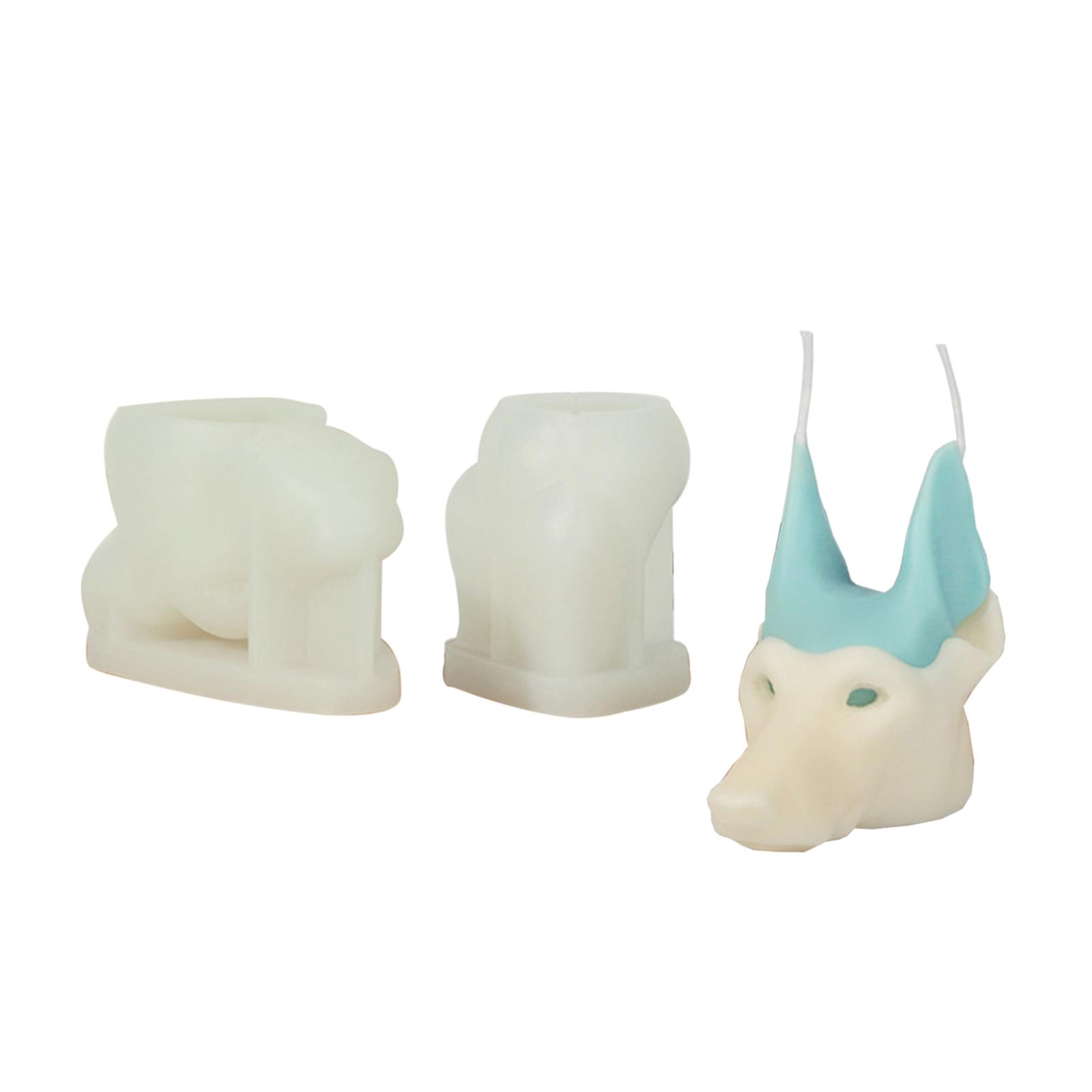 

1 комплект 3D животных силиконовые формы свечи формы легко извлекаются для DIY свечи гипсовый орнамент эпоксидная смола литейная форма A