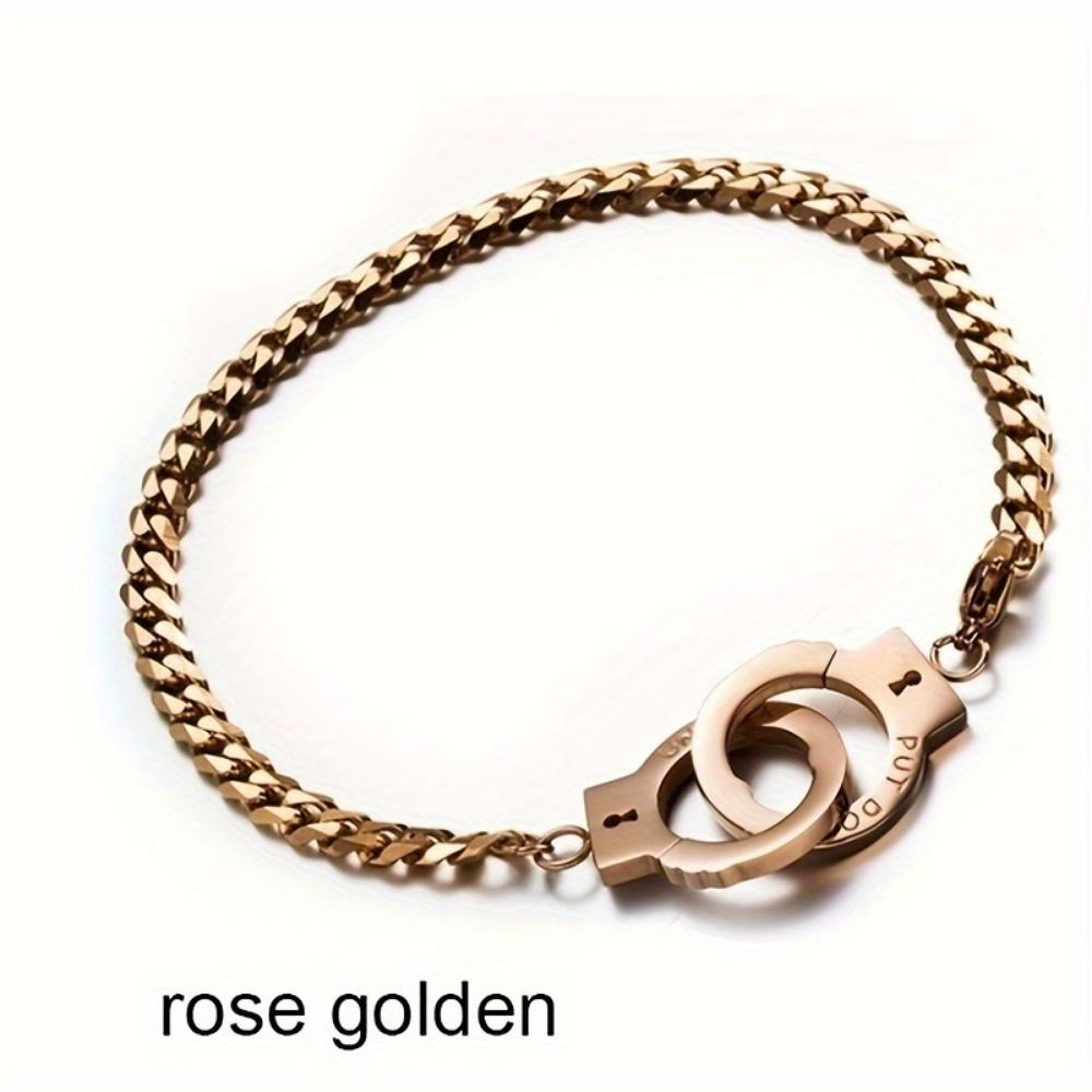 

Новый продукт, креативный дизайн, модные наручники, браслет в стиле хип-хоп для мужчин и женщин, ювелирные изделия в стиле рок-вечеринки, подарки розового золота