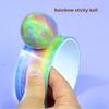 1pcs Rainbow Balls Sticky Balls Rolling Glue Stress Reducing Sticky Tape Relaxing Toys Handmade DIY Making