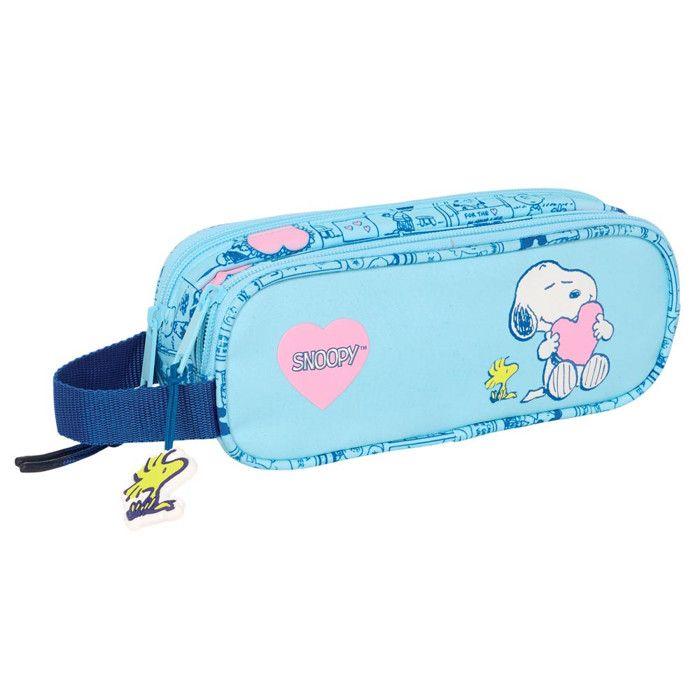Trousse rectangulaire Snoopy Love 21 CM - 2 cpt