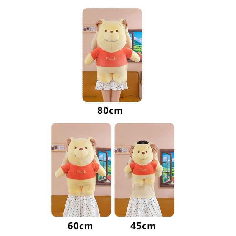 45-80Cm Winnie The Pooh Pillow Plush Toys Cute Large Bear Cartoon Plushie Birthday Doll Disney Stuffed Gift For Kids Xmas