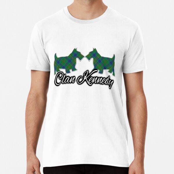 Adorable Clan Kennedy Tartan Scottie Dogs S to 5XL Made in the AU/USA T-Shirt