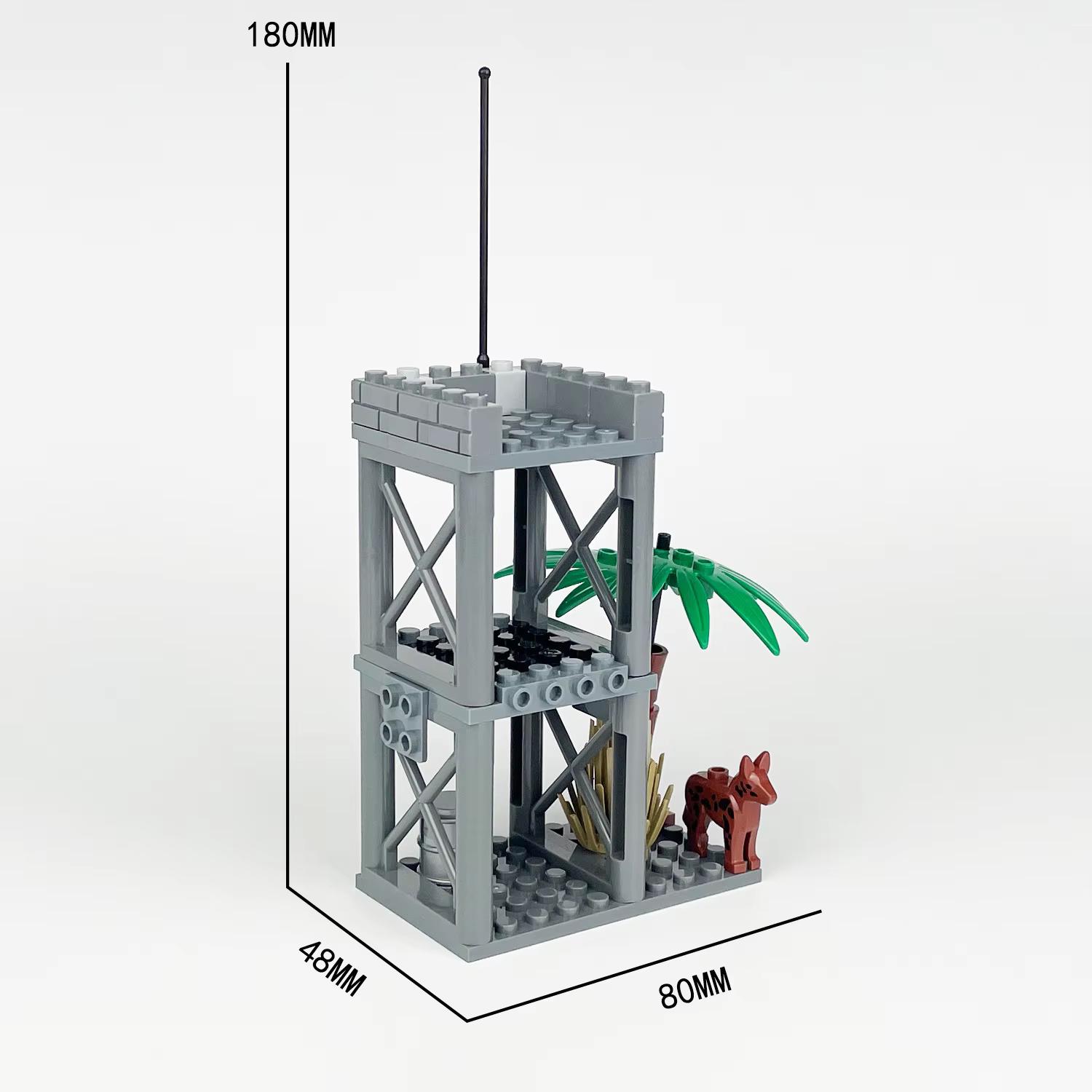 

Children s Building Block Assembly Military Base Wilderness Fortress Watchtower Post Model Set Educational MOC Toy Boys Gift