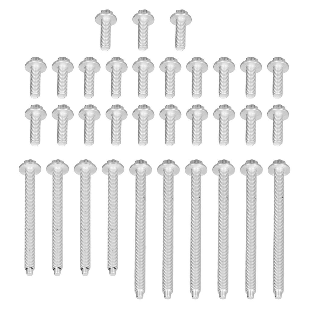 33pcs Engine Oil Pan Bolt Set Aluminum Rustproof 11‑13‑0‑392‑549 Replacement for 1 Series 135i 328i
