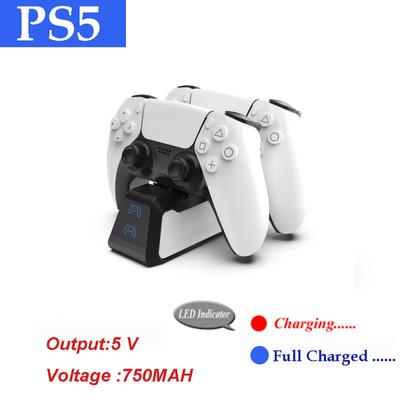 PS5 Dual USB Handle Fast 5V 720MAH Charging Dock Station Stand Charger for Play Station 5 PS5 Game