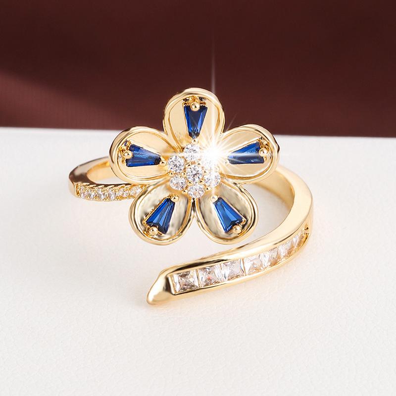 Exquisite Pastoral Sweet Daisy Open Ring - Versatile Pure Copper Women's Jewelry