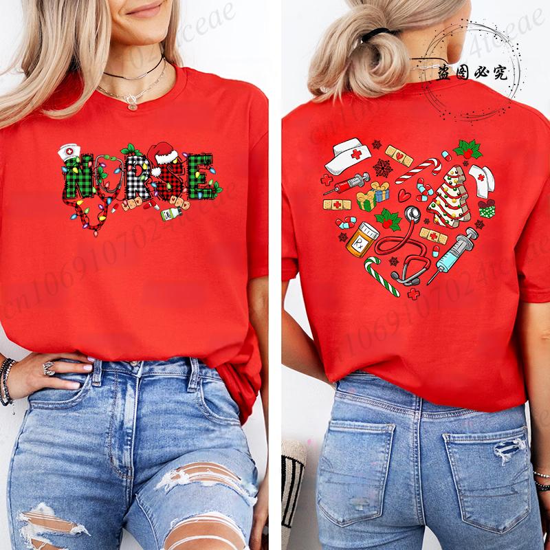 Nurse Christmas ShirtChristmas Nursing TShirtNurse Life TeesER Christmas Party TShirtsParty Crew TeesWomens Clothing
