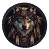 1pc Wolf With Headdress Designed Tire Cover Wheel Cover, Fashionable Universal Wheel Cover Tire Cover Wheel Protection Cover, Su