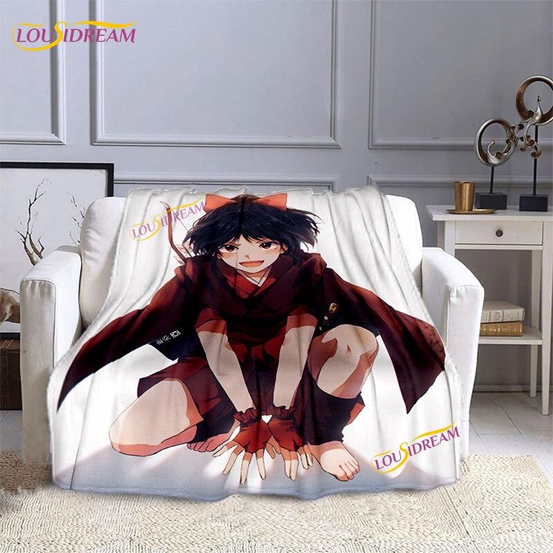 Cartoon Hanyou No Yashahime Printed Blanket Inuyasha Flannel Blanket Throws On Sofa Bed Home Bedspread Warm Gifts for Kids