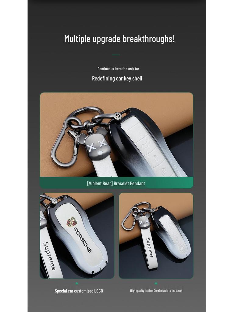 Unisex Porsche Key Cover for Cayenne, Macan, 911, Panamera - Full Coverage