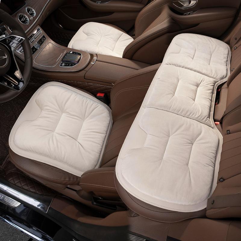 Car Seat Cushion Flannel Winter Warm Anti Slip Rear Seat Soft Pad For Volkswagen VW Golf 7 MK7 Golf 8 Mk8 Tiguan MK2 Polo Jetta