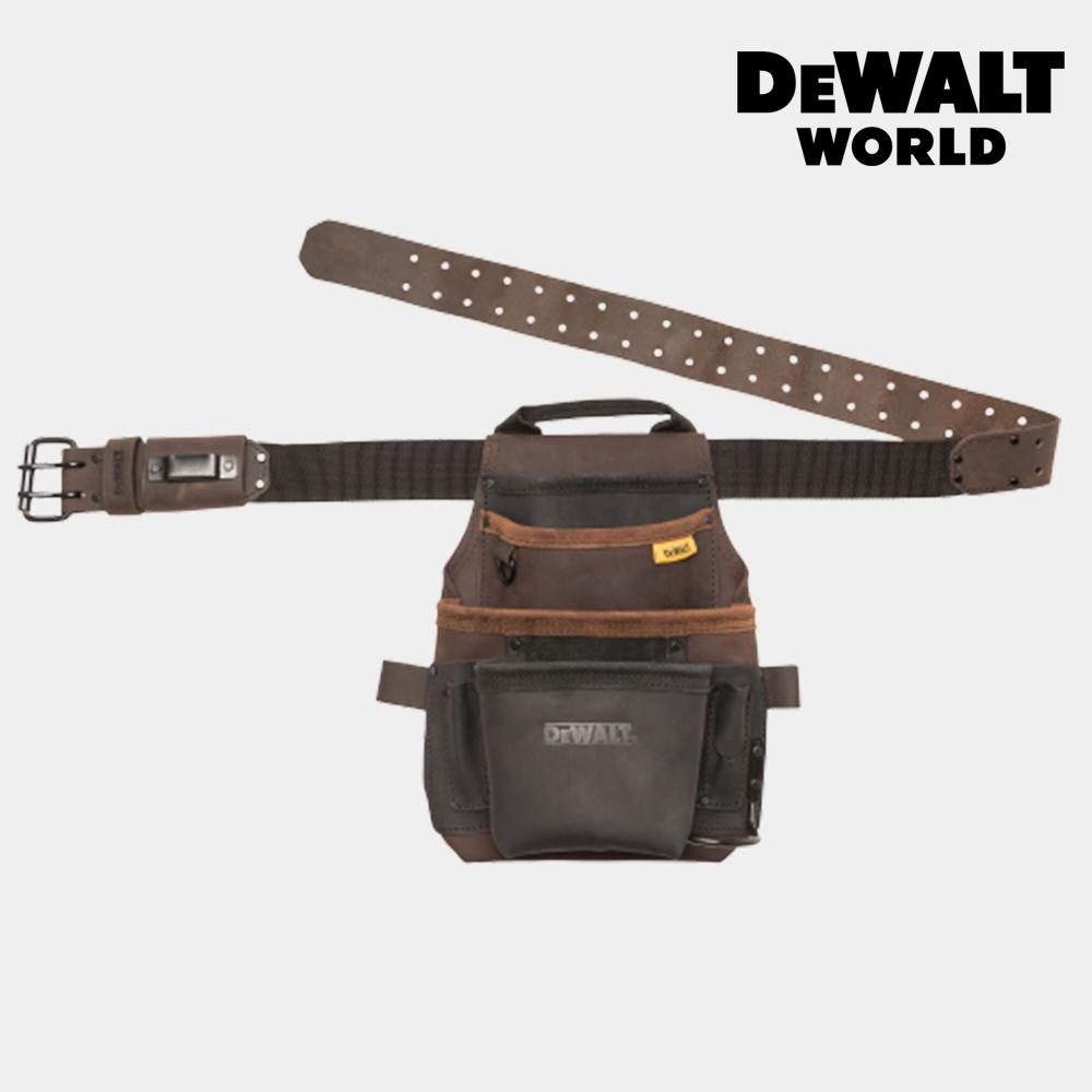 

Комплект сумок DeWalt, рабочий ремень, вешалка для молотка, держатель для ленты, 12 карманов, кожаный DWST550115