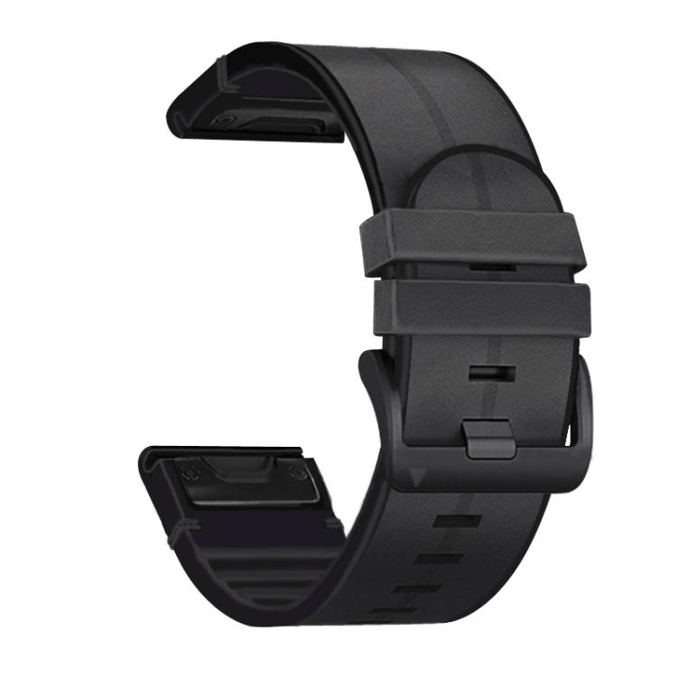 

For Garmin Fenix 6X Silicone + Leather Quick Release Watch Band(Brown) For Garmin Fenix 6X чёрный