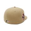 New Era 59FIFTY Cap MLB New York Yankees NY Camel Beige Side Patch Under Exclusive to and Side Patch Straight Flat Stylish Streetwear Travel Sun Gift