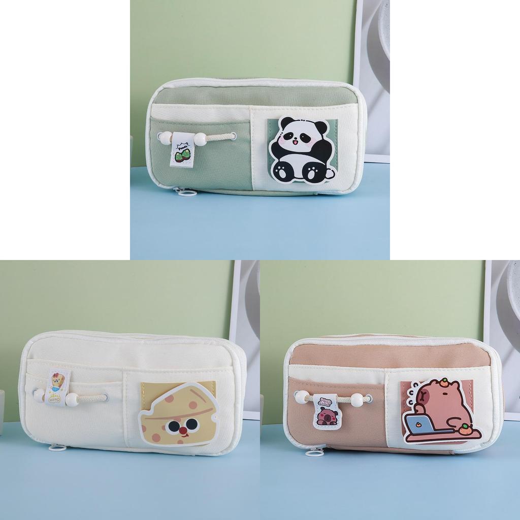 Style Highcapacity Girls Pencil Bag With Durable Canvas Material For Students And Teens