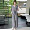 2026 Stylish Chiffon Short-Sleeve T-Shirt Set for Mom: Fashionable Summer Wear for Middle-Aged and Elderly Women