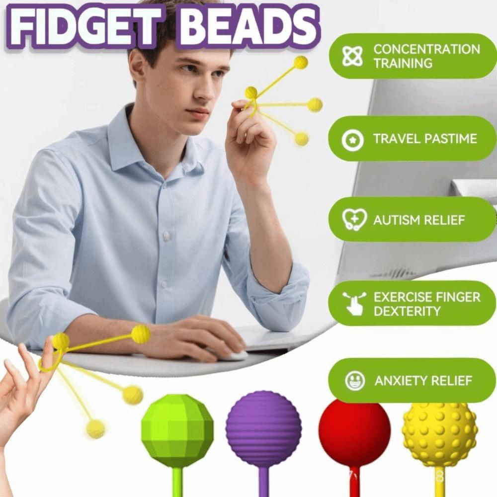 4Pcs/Set Fingertips Beads Colourful Fingertips Sensory Toy Finger Exercise Toy Finger Exercise