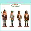 Xmas Nutcracker Soldier Model Home Decor Ornament 11.8" Wooden Toy Christmas Gifts