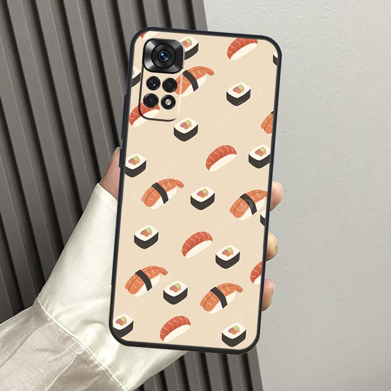 Japanese Sushi Food Case For Xiaomi Redmi Note 13 14 Pro 12 11 10 15 Pro Plus Redmi 14C 13C 15C 10C 12C 15 Funda