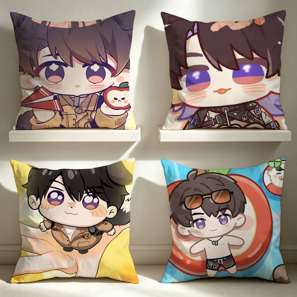 Cute Love and Deepspace Caleb Square Double-Sided Printed Pillow Case Sofa Cushion Cover Bedroom Bedside Decor
