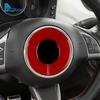 For Fiat 500 Abarth 595 2012 2013 2014 2015 2016 2017 2018      Real Soft Carbon Fiber Car Steering Sticker