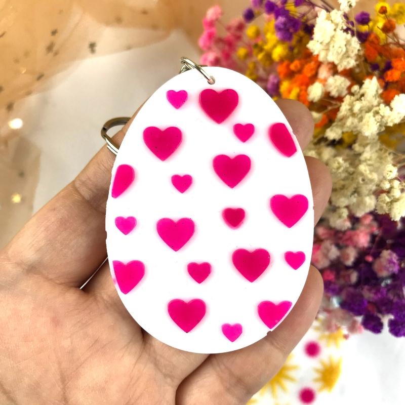Diy Easter Egg Bunny for Key Pendant Decorative Silicone Mold Easter Day Series Charms Resin Casting Mold for Home Decor