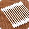 100pcs Disposable Ultra-small Cotton Swab Lint Free Micro Brushes Wood Cotton Buds Swabs Eyelash Extension Glue Removing Tools