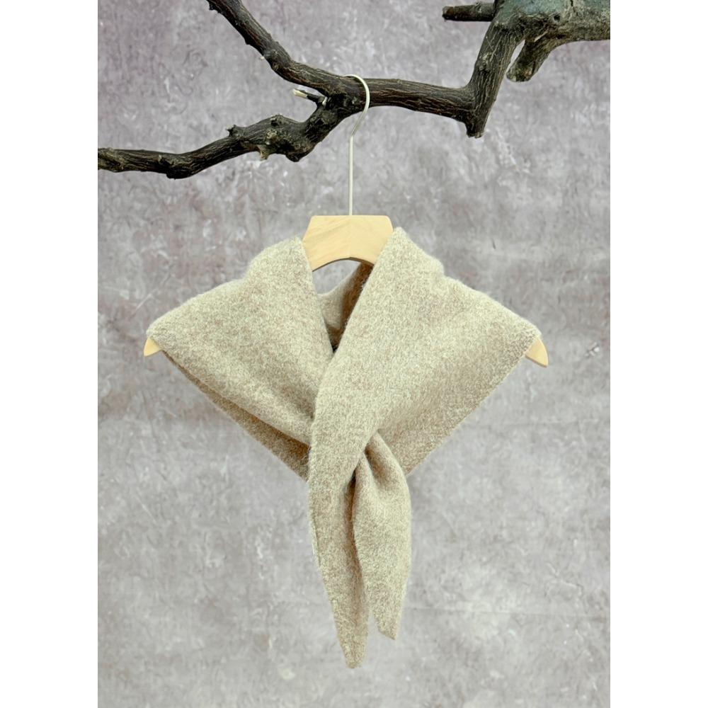 Triangle Scarf Scarf Solid Color Shawl Cape Autumn and Winter Women's High-end Shawl Blanket Warm Small Cape Cape