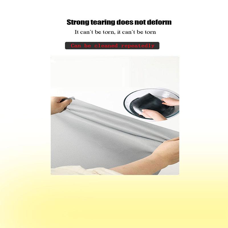 Sommer, Zuhause, einfach, schwarz, grau, weiß, Moskitonetz-Gewebe, mehrere Größen, Fliegengitter, 2 cm selbstklebendes Band, Vorhang-Gewebe