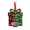 Friendship Christmas Ornaments Handmade Heart/Bell/Tree Shaped Sea Glass Ornament for Christmas Tree Friendship Keepsake for Best Friends