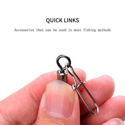 Fishing Connector Swivel Snap Pins Wear-resistance Rust-proof Swivel Fishing Tackle Accessories For Seawater Freshwater