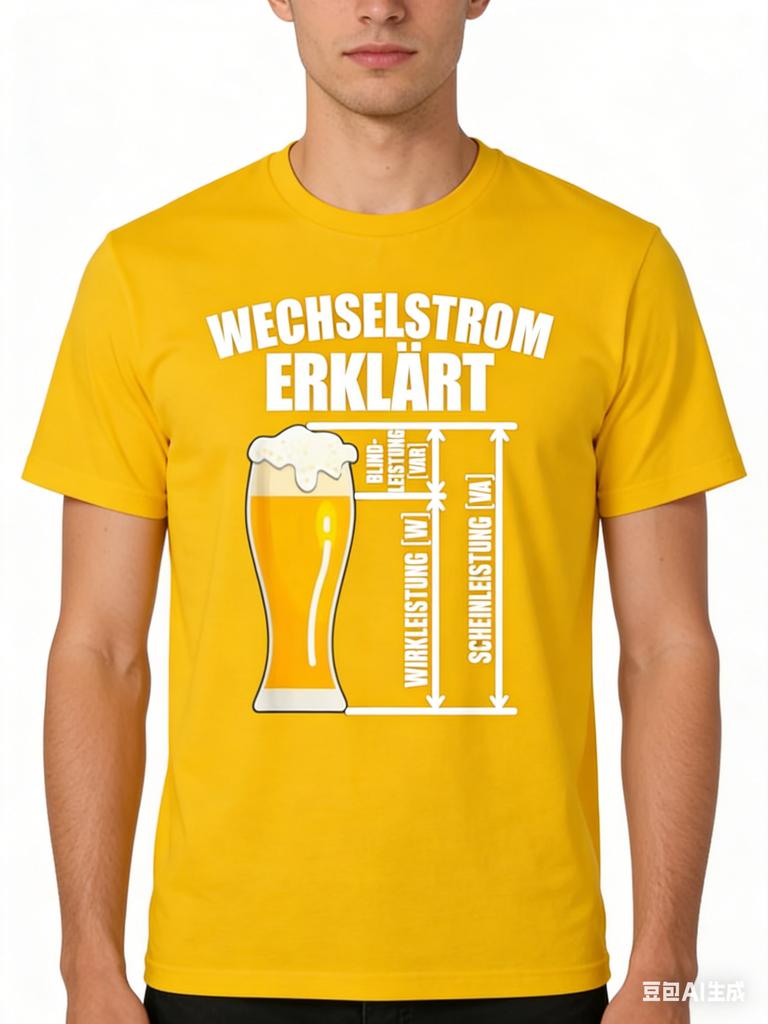 Beer Mug for Adults and Children Used To Explain AC Retro Industrial Style Fun Pure Cotton Versatile Tshirt