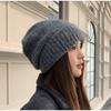 Warm Woolen Hat for Women Korean Version Versatile Ear Protection Cold Hat Big Head Circumference Showing Face Small Wool Knitted Hat Trendy