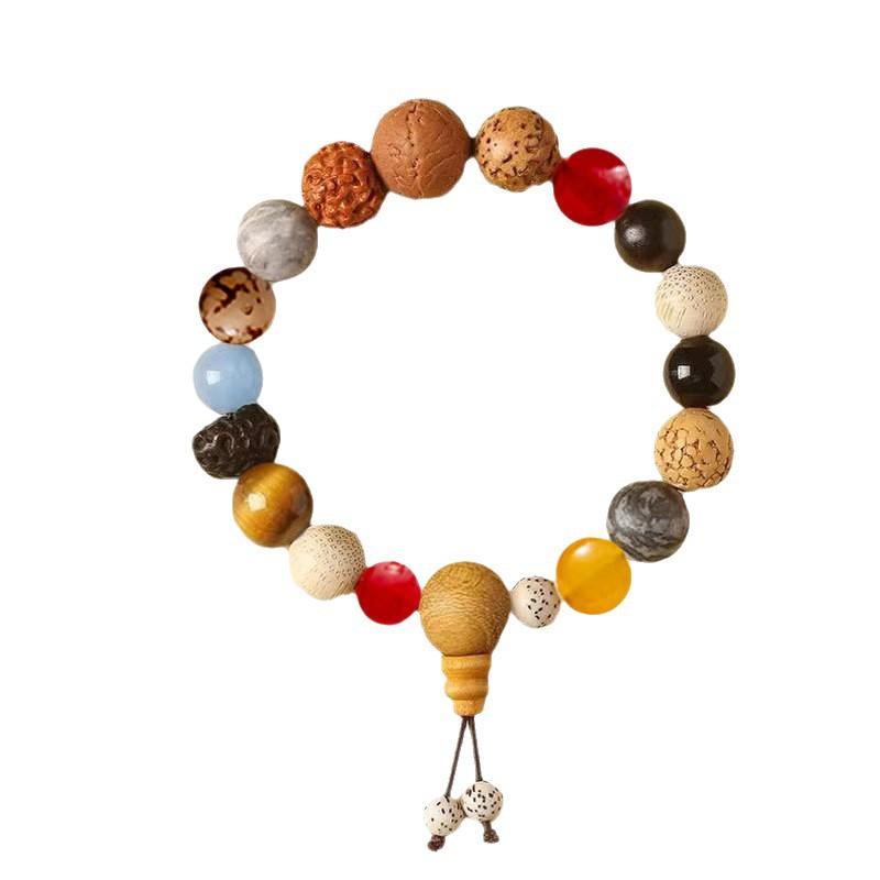Eighteen-Seed Rosary Plate To Play With Colorful Bracelets, Bodhi Seeds, Buddha Beads, Bracelets, Retro Lucky Jewelry, Duobao Safety Bracelet.