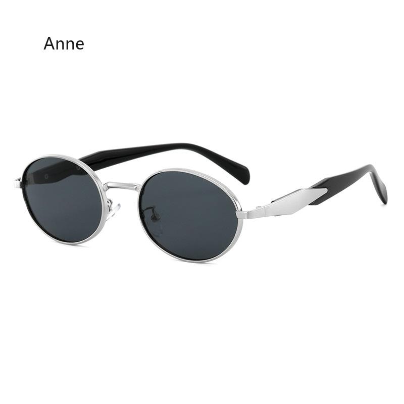 New Retro Small Oval Metal Frame Women Sunglasses UV400 Men Punk Sun Glasses Gafas De Sol Mujer Luxury Designer Vintage