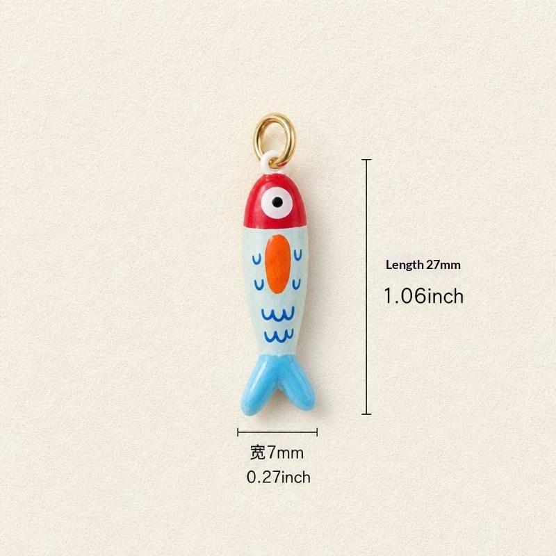 Kawaii Tropical Fish Charms Assorted Vivid Colors Pendants for DIY Earrings Bracelets Necklaces Kids Handcraft Jewelry Making