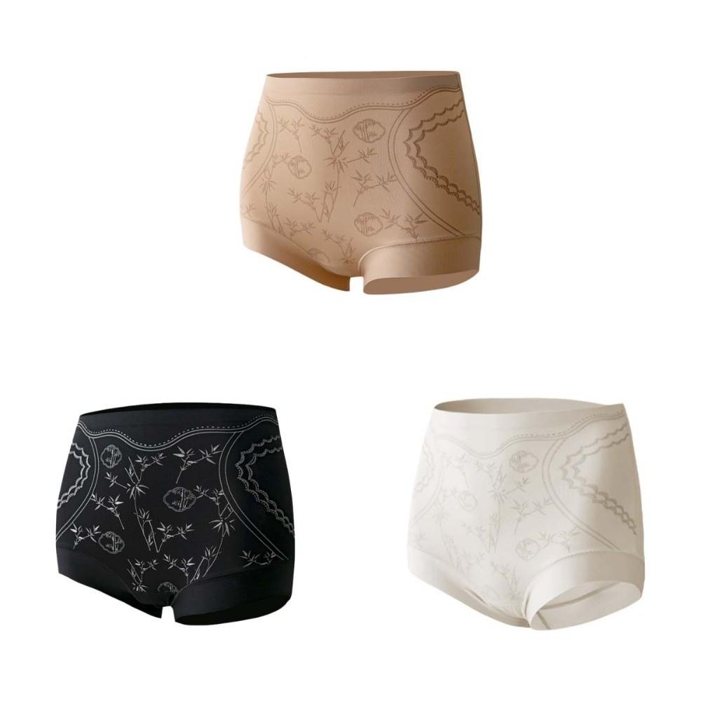 High Waist Thin Shapewear Panties Ice Silk Bamboo Flower Postpartum Body Shaper Tummy Control Underwear Waist Trainer