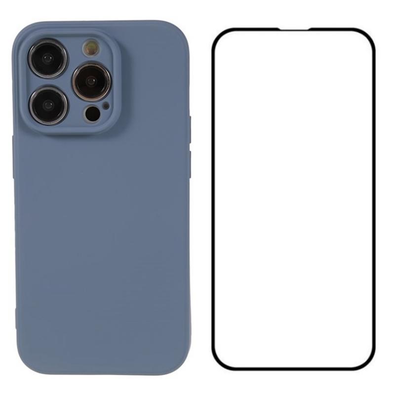 For iPhone 14 Pro Case with Screen Protector Soft TPU Phone Cover