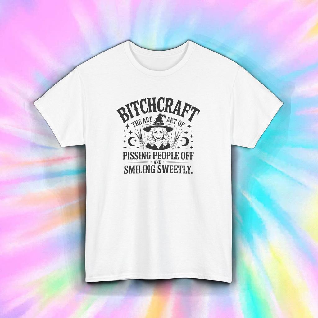 Bitchcraft Shirt Funny Witchy Sarcastic Magic Spells Sassy Quote Tee S-5XL